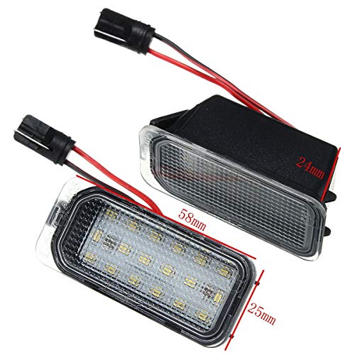 Luz de placa de número 2x para FORD FOCUS MK II FIESTA MK VII MONDEO MK IV KUGA S-MAX 2008-2019 Placa Bulbo Luz de placa de número 2x para FORD FOCUS MK II FIESTA MK VII MONDEO MK IV KUGA S-MAX 2008-2019 Placa Bulbo