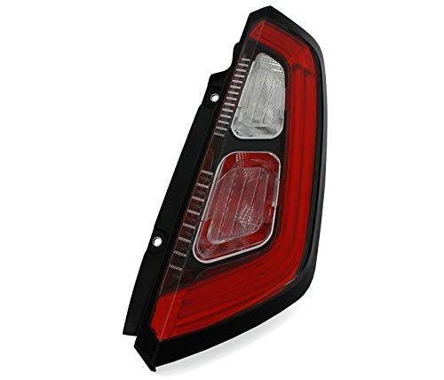 Luz trasera derecha compatible con Fiat Punto Evo 2009 2010 2011 2012 2013 2014 - VT178R lado del pasajero luces traseras derecha montaje luz trasera montaje lámpara trasera negro