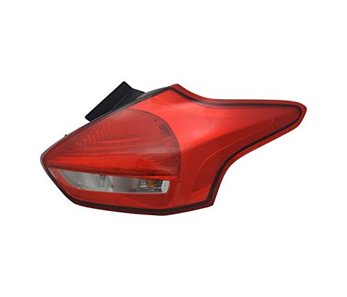 Luz trasera derecha compatible con Ford Focus MK3 2014 2015 2016 2017 2018 - Saloon Hatchback VT833P Luz trasera derecha de montaje de la lámpara trasera del lado del pasajero rojo blanco