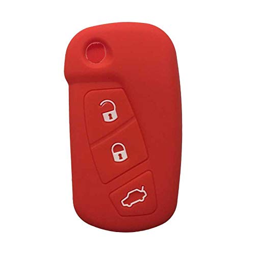LZZCTB Funda para llave de coche, llavero inteligente de silicona con forma de rana, carcasa protectora de entrada sin llave, caja de botón, apto para vehículos Ford KA Streetka nuevo modelo 2008-2016