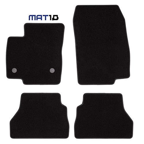 MAT10 – Black Line: Ford B-MAX año de construcción 2012 – 10 – 2017 – 09, Alfombrillas para Coche, de Fieltro punzonado,, 4 Piezas, Color Negro, Ajuste garantizado