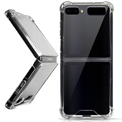 Miimall Carcasa Compatible con Samsung Galaxy Z Flip/Z Flip 5G, [Anticaída] [Anti-arañazo] [Funda Protectora de La Cámara] Transparente TPU Case para Samsung Galaxy Z Flip/Z Flip 5G
