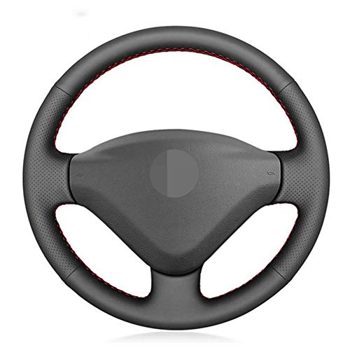 MioeDI Leather Car Steering Wheel Cover,For Peugeot 207 2006-2014 Partner 2009-2018 Expert 2008-2016 Fiat Scudo 2010-2016