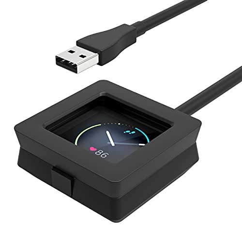 MoKo Fitbit Blaze Cargador - Accesorios de Reloj Base de Carga Reemplazo Charging Cradle Dock Adaptador con USB Charging Cable Charger para Fitbit Blaze Smart Fitness Watch, Negro