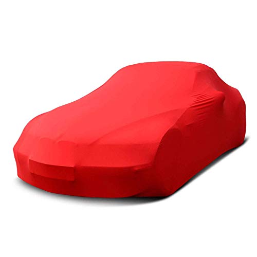 MyCarCover - Lona para coche apta para Ford USA Escort Cabriolet Premium Indoor lona formanpassend atmungsaktiv de plástico en rojo