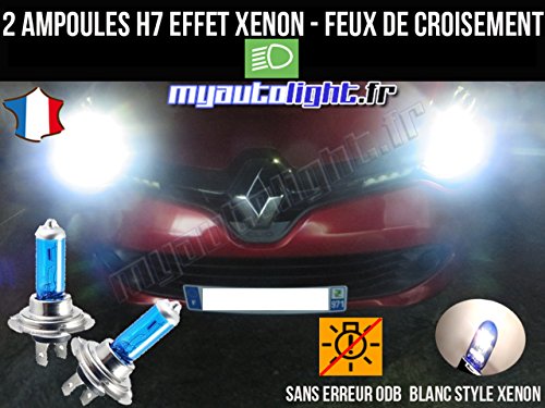 Pack de bombillas de faros de cruce, H7  Xenon, para Renault Clio 4, color blanco