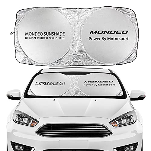 Parasoles de coche Para Ford Fusion Galaxy Ghia GT Ka Kuga Mondeo Mustang Puma Ranger Shelby S-Max St Accessories Coche Windshield Sun Shade Cubierta Parasoles de parabrisas ( Color : For MONDEO )