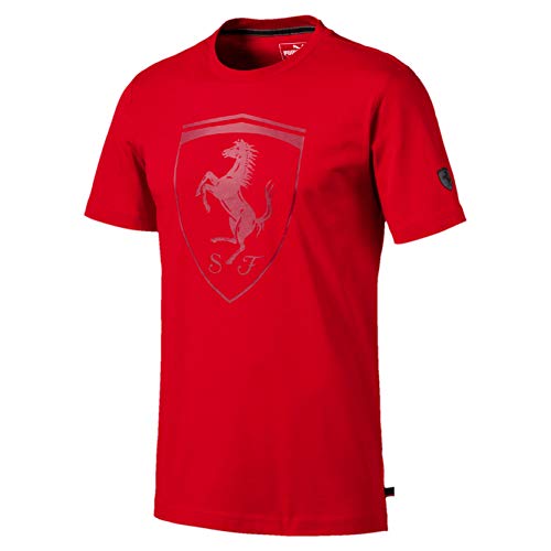 PUMA Ferrari Big Shield tee Camiseta, Hombre, Negro, M