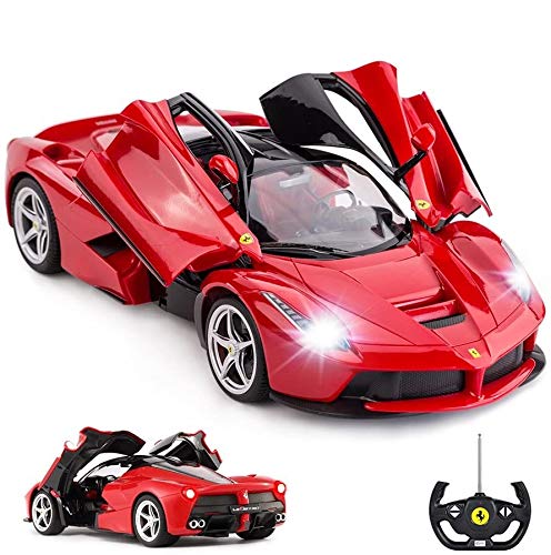 RASTAR Coche de juguete Ferrari con mando a distancia, 1:14 rojo Ferrari, coche con control remoto La Ferrari