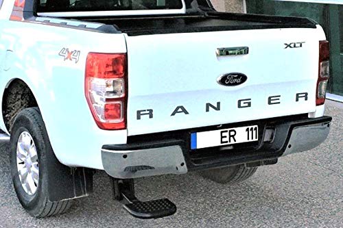 Reposapiés plegable para Ford Ranger a partir de 2012, color negro Reposapiés plegable para Ford Ranger a partir de 2012, color negro