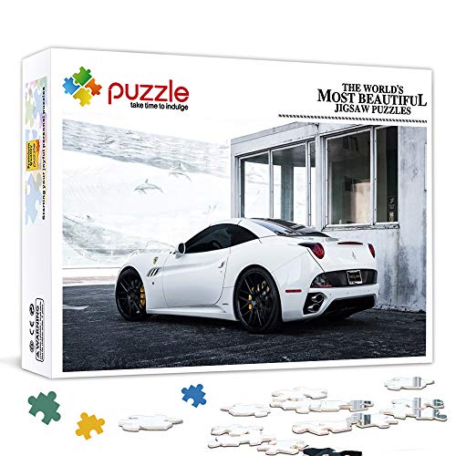 Rompecabezas para adultos 300 piezas Ferrari California Supercar Puzzle 300 piezas Juego de rompecabezas de juguete Decoraciones y regalos únicos para el hogar 38x26 cm