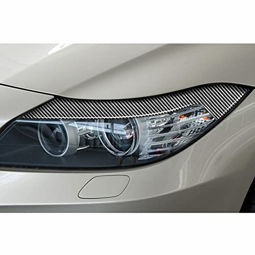 Rtyuiop para BMW Z4 E89 2009-2015 Faro Delantero de Carbono Cubierta de protección de Cejas Pegatina de reajuste de Faro