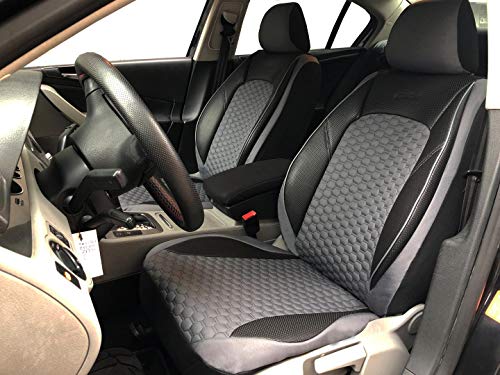 seatcovers by k-maniac V1707987 Fundas de Asiento para Ford Escort V Combi, universales, Color Negro y Gris
