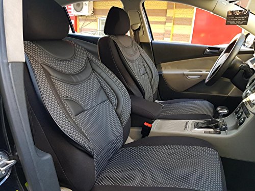 seatcovers by k-maniac V632245 Fundas de Asiento para Ford Scorpio II Combi universales, Color Negro y Gris