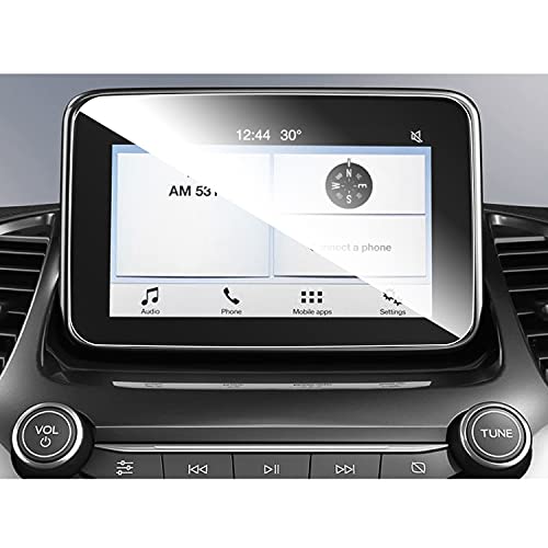 SHAOHAO Protector de pantalla para Ford Ka Plus SYNC 3 GPS, transparente, resistente a los arañazos 9H antihuellas, cristal templado