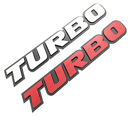 TAYDMEO Insignia de Emblema 3D Turbo Etiqueta Trasera del portón Trasero, para Ford Focus 2 3 ST RS Fiesta Mondeo Tuga Ecosport Fusion