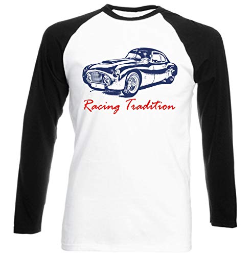 Teesandengines Fiat 8v Coupe 1952 Racing Tradition Camiseta de Mangas Negra largas T-Shirt Size Xxxlarge