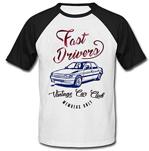 Teesandengines Ford Escort GHIA Fast Drivers p Camiseta de Mangas Negra Cortas T-Shirt Size Large