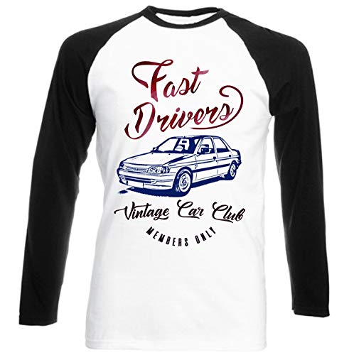 Teesandengines Ford Escort GHIA Fast Drivers p Camiseta de Mangas Negra largas T-Shirt Size Xxxlarge