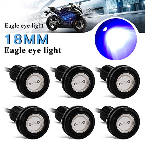 Teguangmei 6Pcs 18mm Eagle Eye LED 9W DRL Lámpara Antiniebla Para Automóvil Moto Luz Diurna Lámpara de Luces de Bombilla de Alta Potencia Azul