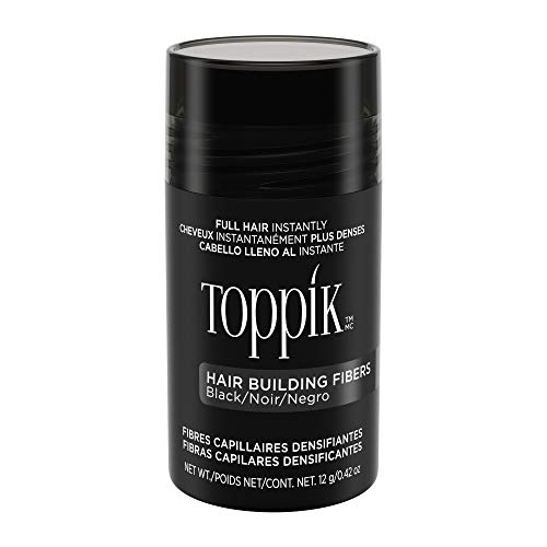 Toppik Fibras Capilares Negro,Fibras de Queratina para Crear más Densidad en el Cabello de Forma Inmediata, 12 g