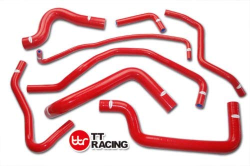 TT Racing FIAT Coupé 2.0 20V GT I5 silicona refrigerador tubo manguera Kit 5 cilindros Turbo Rojo