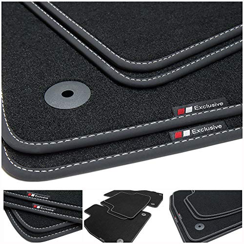 tuning-art BEF844 Alfombrillas para Fiat 124 Spider 2016-, Costura:Plata tuning-art BEF844 Alfombrillas para Fiat 124 Spider 2016-, Costura:Plata