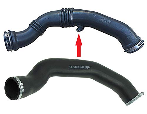 TURBORURY Compatible/repuesto para tubo de manguera de intercooler Turbo Ford Focus II Focus C-MAX C-MAX CABRIOLET 2.0 TDCI 136 HP 1337785 3M51-6C646-UD 3M516C646UD