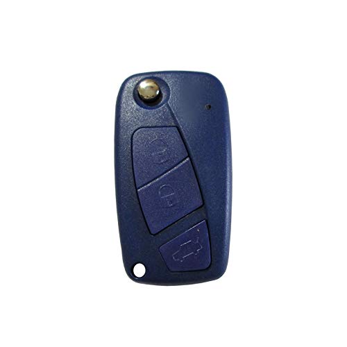 UTS-Shop Carcasa para llave, llave plegable, tres botones, compatible con FIAT Panda Punto Qubo Ducato Stilo Iveco Daily modelo de la serie