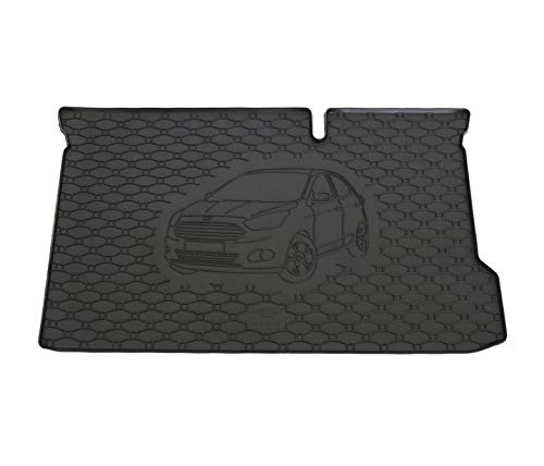 V-MAXZONE PARTS Alfombrillas de goma negra para maletero de coche, con diseño de bandeja VM17, para todos los climas, compatibles con Ford Ka+ 2016 2017 2018 2019