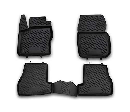 V-MAXZONE PARTS Juego de alfombrillas de goma negra TPE VD388 para todo tipo de clima, inodoras, alfombrillas de coche, 5 piezas, compatible con Ford Focus MK3 2011 2012 2013 2014 2015 V-MAXZONE PARTS Juego de alfombrillas de goma negra TPE VD388 para todo tipo de clima, inodoras, alfombrillas de coche, 5 piezas, compatible con Ford Focus MK3 2011 2012 2013 2014 2015