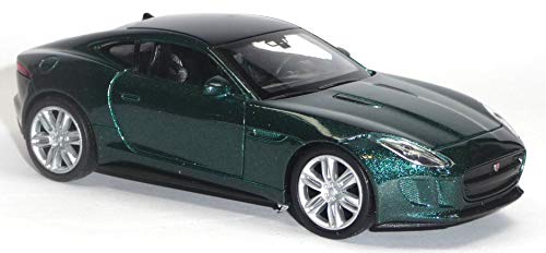 Welly Jaguar F-Type Coupe Green Metallic Edición coleccionista Modelo 1:36 Escala (12 cm) Puertas de Metal Fundido a presión Puertas abatibles Go Superpower