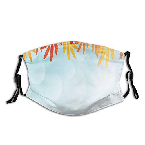 WENZXC Cubierta facial cómoda a prueba de viento, fondo soleado con frutas rojas de Rowan en ramas, diseño gráfico de la frontera, decoraciones faciales impresas para todos los niños WENZXC Cubierta facial cómoda a prueba de viento, fondo soleado con frutas rojas de Rowan en ramas, diseño gráfico de la frontera, decoraciones faciales impresas para todos los niños