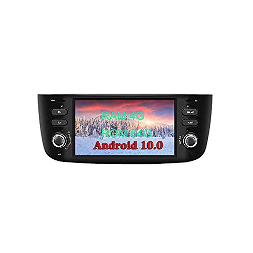 XISEDO Android 10.0 Autoradio In-Dash 6.2 Pulgadas 1 DIN Radio de Coche 8-Core RAM 4G ROM 64G Car Radio Estéreo Navegación de Automóvil para Fiat Linea/Fiat Grande Punto (Autoradio)