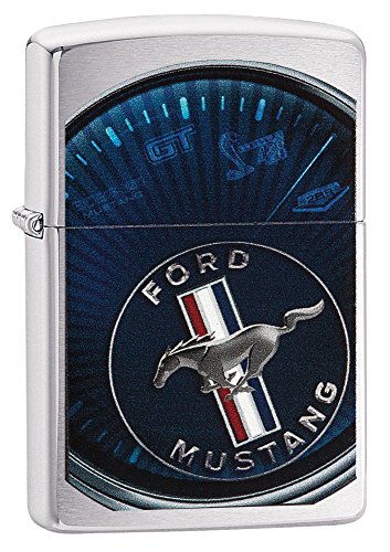 Zippo Ford Mustang Mechero de Gasolina, latón, Acero, 1 x 6 x 6 cm