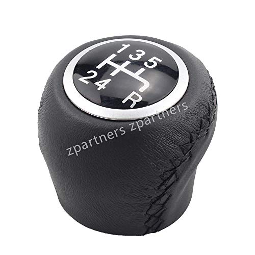 ZPARTNERS para Fiat Grande Punto 5 Speed ​​Pomo del Engranaje de Cuero Car Gear Shift Pomo Deportes Palanca Balonmano