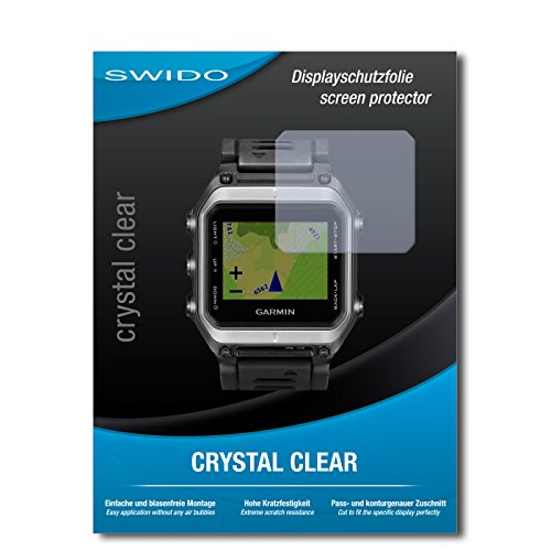 2 x SWIDO® Protector de pantalla Garmin epix Protectores de pantalla de película "CrystalClear" invisible