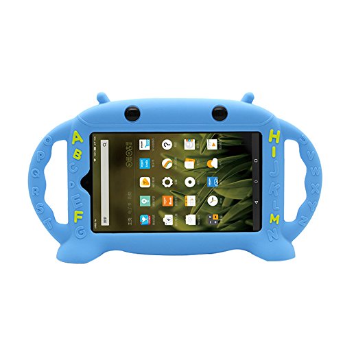 2019 F i r e Funda de 7 pulgadas Apta para niños,a prueba de golpes,con mango de silicona,Funda protectora para tableta A m a z o n F i r e "7" (Pantalla de 7 "- Universal 2019/2017/2015 F i r e")