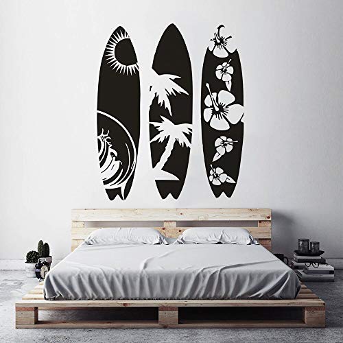 3 tablas de surf playa sol ola palmera flor patrón mar surf deportes etiqueta de la pared vinilo calcomanía niño dormitorio sala de estar club tienda de surf decoración del hogar mural 3 tablas de surf playa sol ola palmera flor patrón mar surf deportes etiqueta de la pared vinilo calcomanía niño dormitorio sala de estar club tienda de surf decoración del hogar mural