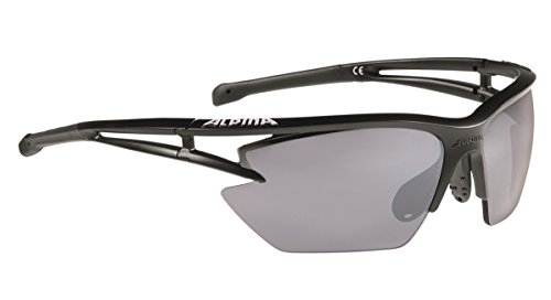 ALPINA Eye-5 HR S CM+ Gafas para Deportes al Aire Libre, Primavera/Verano, Unisex, Color Negro Mate, tamaño Talla única