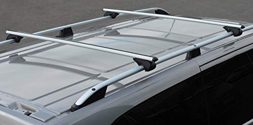 ALVM Parts & Accessories Barras transversales para rieles de techo para adaptarse a Transit Courier (2014+) 100 kg con cerradura