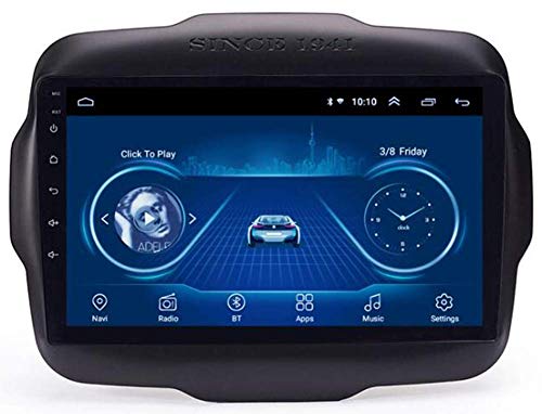 Android 10 Coche Estéreo GPS Radio de navegación para Jeep Renegade 2016 2017 2018 con 9"Pantalla Pantalla Auto Play Soporte Completo RCA Salida