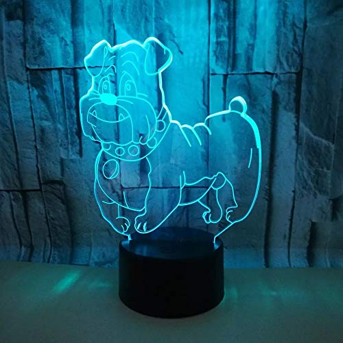 Anime dog creative 3d lamp small table lamp living room decoration led night light is the best gift for friends