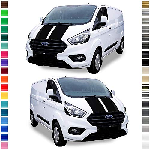 Auto-Dress® Viper Stripe Set de pegatinas para Ford Transit Custom en el color deseado (blanco brillante)