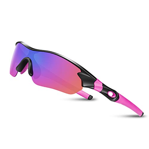Bea CooL Gafas De Sol Polarizadas UV400, Gafas para MTB Bicicleta Montaña 100% De Protección UV (Rosa)