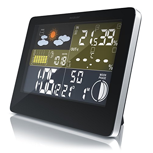 Bearware - Estación meteorológica inalámbrica con Pantalla a Color - Incl. Sensor Externo - Señal de recepción DCF Reloj radiocontrolado