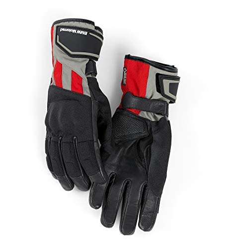 BMW Guantes para motocicleta GS Dry para hombre, color gris/rojo, talla 11-11,5