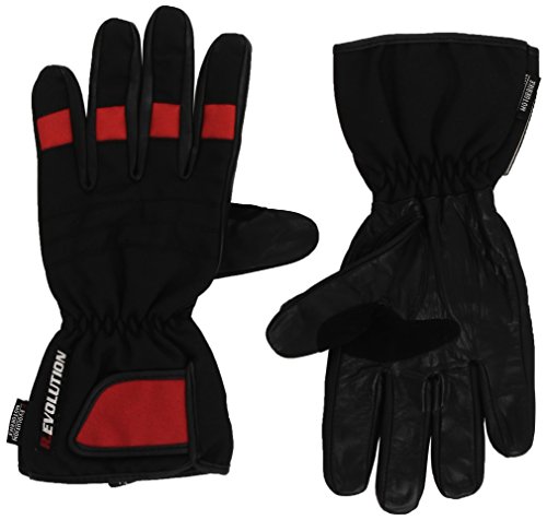 Bottari 62781 Cobra Guantes de Piel y Cordura, Color Negro/Rojo, Talla L