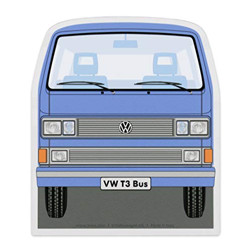 Brisa VW Collection – Volkswagen Furgoneta Bus T3 Camper Van Raspador de Hielo de Policarbonato Resistente, Rascador para Hielo y Nieve, Rasqueta para Parabrisas, Accesorios de Coche (Azul)