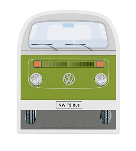 Brisa VW Collection - Volkswagen Furgoneta Hippie Bus T2 Van Raspador de Hielo de Policarbonato Resistente, Rascador para Hielo y Nieve, Rasqueta para Parabrisas, Accesorios de Coche (Verde)
